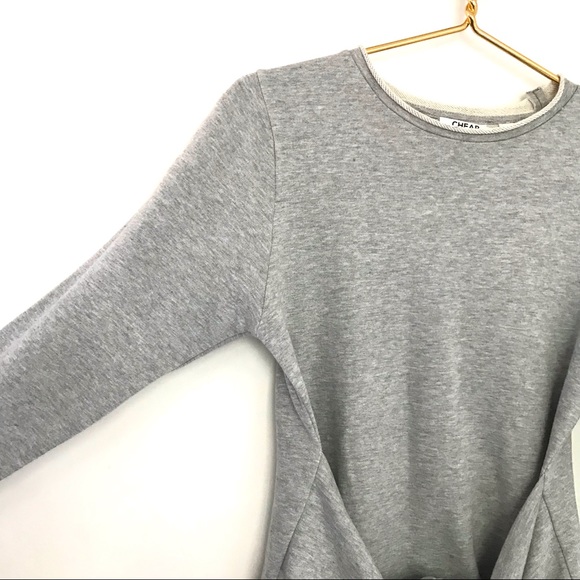 Cheap Monday Curie Sweat Pullover Gray Tie Front - Picture 9 of 9